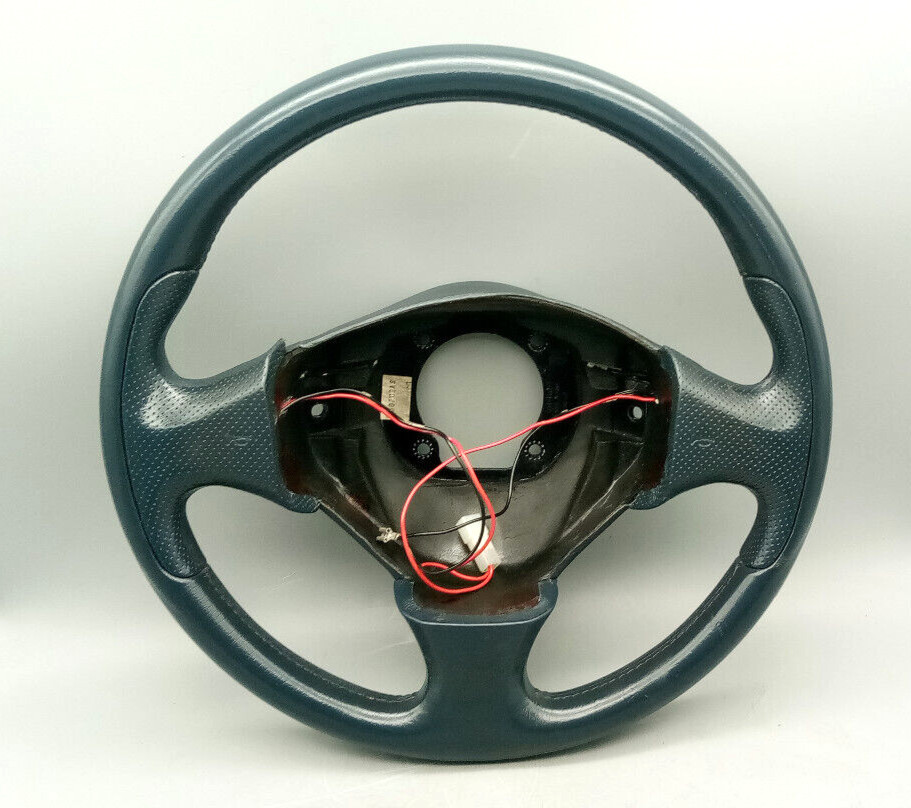 2002-2006 Maserati Coupe 4200GT / Spyder Blue Leather 3 Spoke Steering Wheel OEM