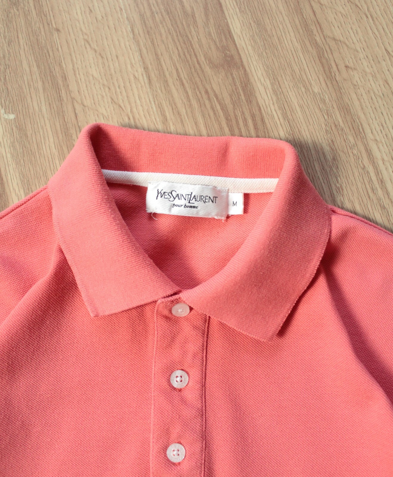 Polo vintage Yves Saint Laurent YSL taglia M logo rosso