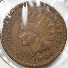 1904 Extremely Fine (XF) Indian Head Penny Cent