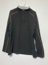 Kuhl Mens Brown Alfpaca Long Sleeve 1/4 Zip Pullover No Size Hole