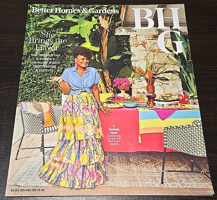 Better Homes Gardens Magazine March 2024 Tabitha Brown BHG