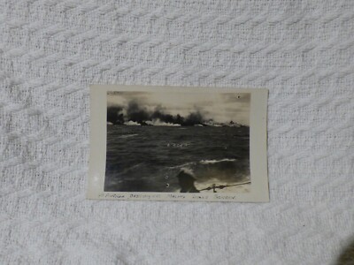 Vintage RP Postkarte Royal Navy Schiffe HMS 9. Flottille Zerstörer Rauchschutz 