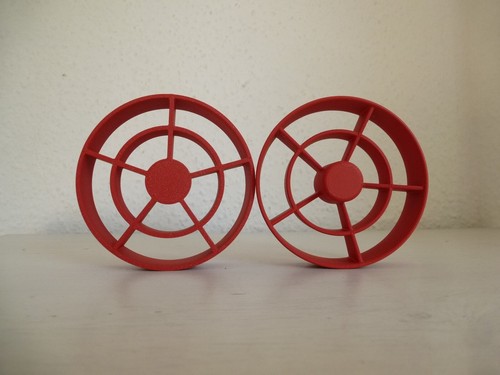 3D-Druck - 2x Lüftungsgitter Rot Luftdüse Frontscheib für 80mm Kühler Lüfter
