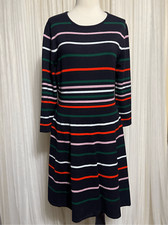 Vince Camuto NWOT 3/4 Sleeve Striped Fitted Sweater Dress Size Large