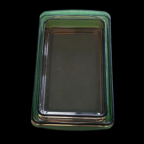 Pyrex Rectangular Brown Glass Kitchen Microwave Oven Tint Dish - Lot of 2