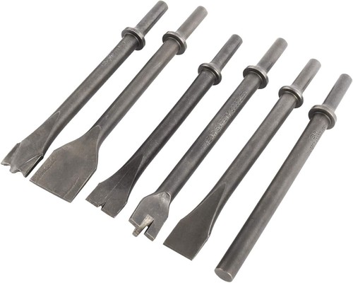 9Pcs Pneumatic Air Hammer Punch Chipping Bits 0.39 In Shank Tool Set Chisel Bits - Picture 8 of 17