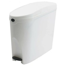 PROWASHROOM White Sanitary Waste Pedal Bin Feminine Hygiene Disposal Toilet 20L