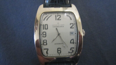 mans stainless steel CASABLANCA automatic date watch