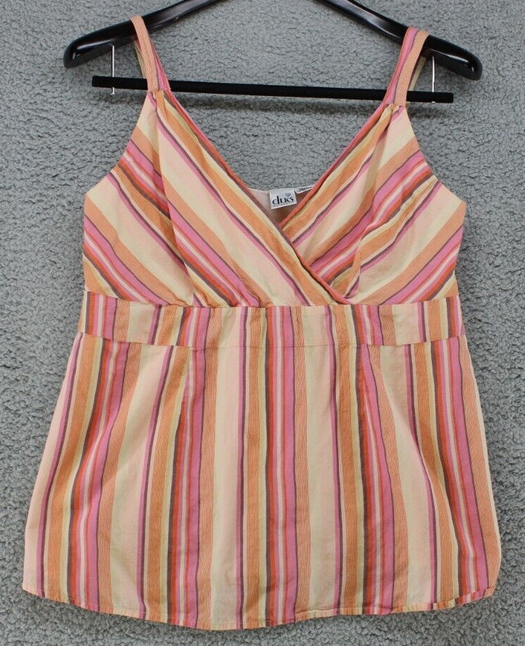 Tank Top Women's Size M Sleeveless Lined Pink Peach Brown Orange-image