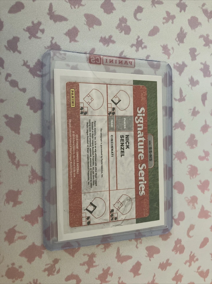2019 Panini Donruss - Signature Series Pink Firework #SS-NS Nick Senzel (AU, RC) - Image 2 of 2