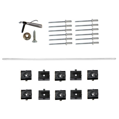 1969 Mustang Rocker Panel molding w/ Hardware Clips Right Side - M3678