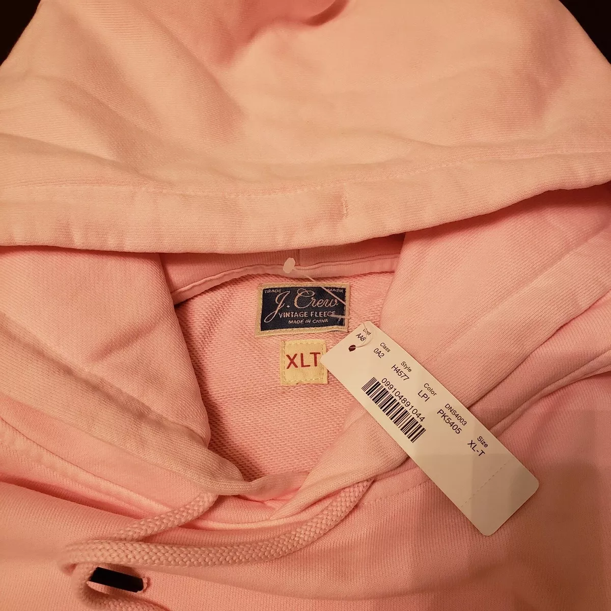 J. Crew Hoodie Mens XLT Dyed French Terry Pullover Sweatshirt