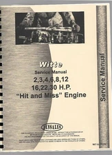 Witte 2-30 HP Engine Service Repair Manual Parts Catalog