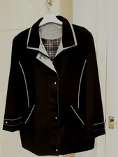 Reduced Finesse Black Coat Edging Grey -size 14 - Length 31 Inches Found Hood