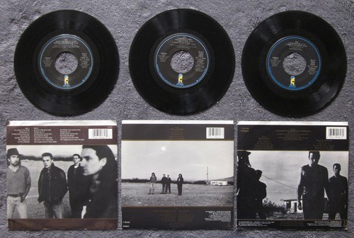 5 U2 7" Vinyl 45's Two Hearts Beat As One "IN GOD'S COUNTRY" With Or Without You - Picture 3 of 5