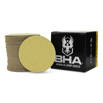 100 Pack - 5'' Inch 60 Grit No Hole Hook & Loop Sanding Discs Orbital DA Disks