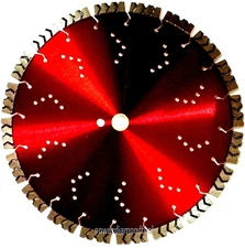 18" PATENT MUSTANG Diamond Blade HARD Concrete Granite Stone Rebar... *POWERFUL*