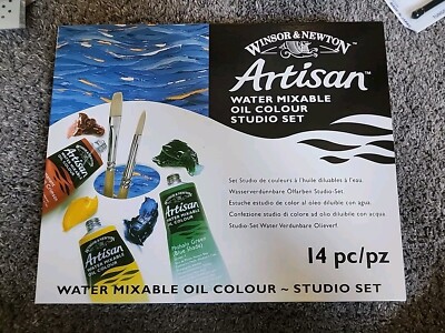 Winsor & Newton Artisan Water Mixable Oil Color Studio Set, 14pc