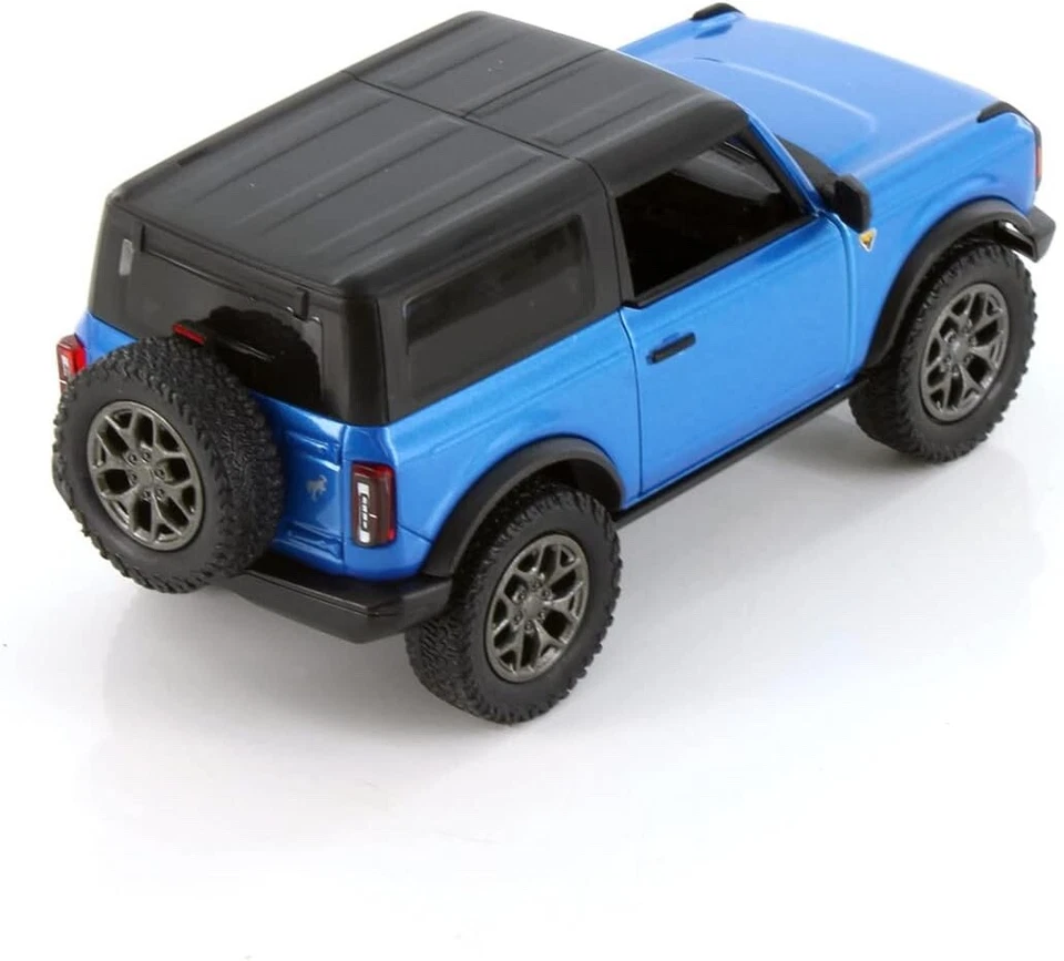 2022 Ford Bronco Hard Top Close Top 1:34 Scale Diecast Model Blue by Kinsmart - Image 3 of 4