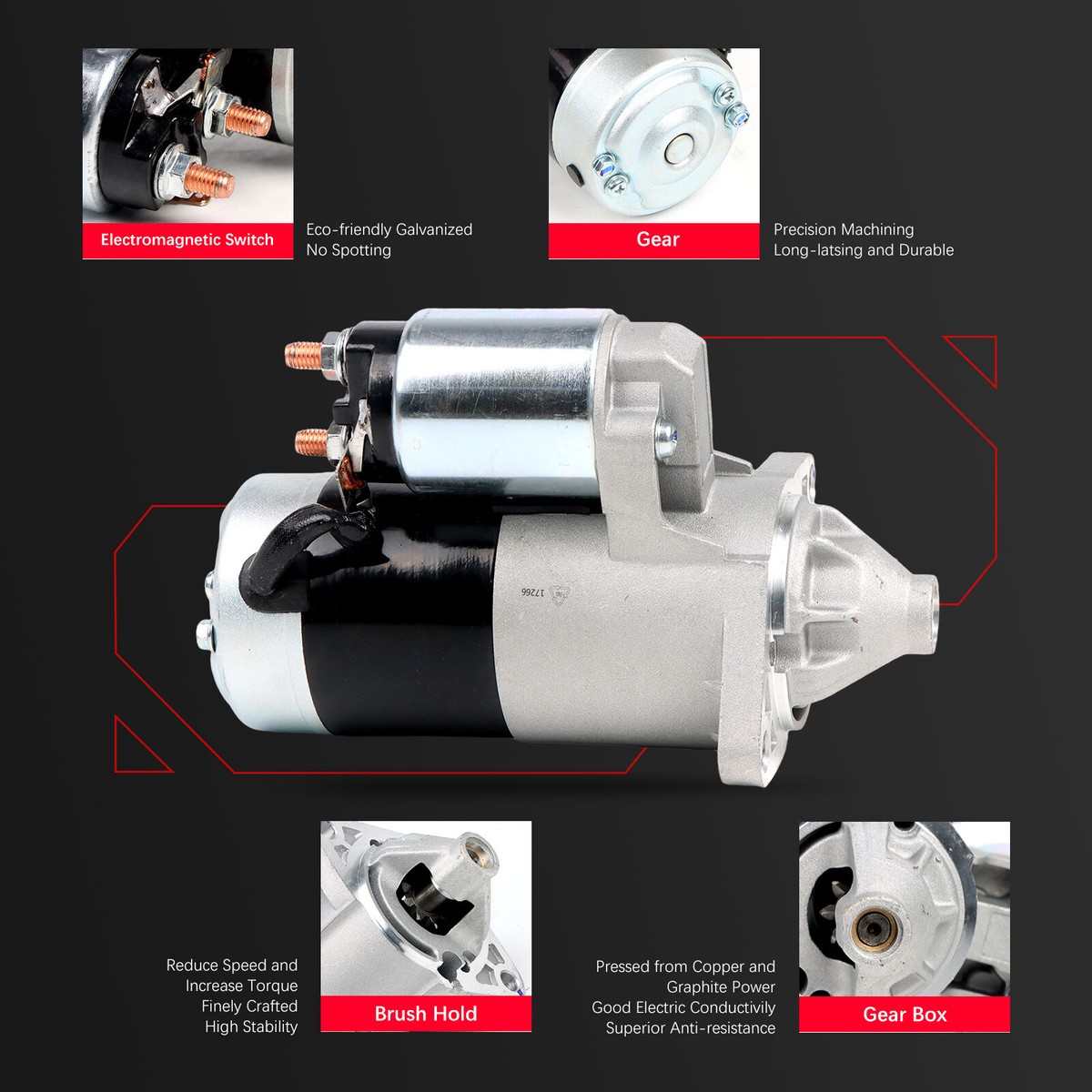 Starter For Chevy Tracker Suzuki Sidekick X-90 VITARA PONTIAC