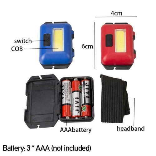 New COB+LED Headlamp Headlight Torch Flashlight Work Light Head Band Lamp W5I5 - Picture 8 of 10
