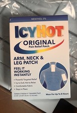 2 Boxes Icy Hot Arm, Neck Leg Pain Relief Patch 5ct Each Menthol 5 Exp 9/2025