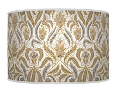 Morris inspiriert ocker gold grau Pendelleuchte Schirm Handarbeit Lampenschirm