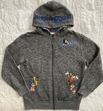 Disney Park Mickey Mouse  Friends Full Zip Knit Hoodie Disneyworld 2019, Large