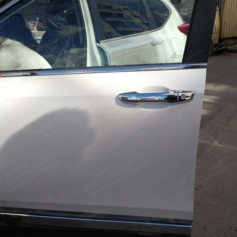 Tapa de manija de puerta cromada sin orificio de llave inteligente para Honda CR-V CRV 2017-2022 Foto 3 de 4