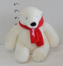 Coca Cola Polar Bear 6" Christmas XMAS plush toy white red