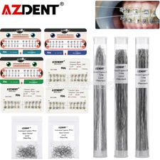 AZDENT Dental Ortho Wire Preformed Ligature Ties Long Short Twist /Ortho Bracket