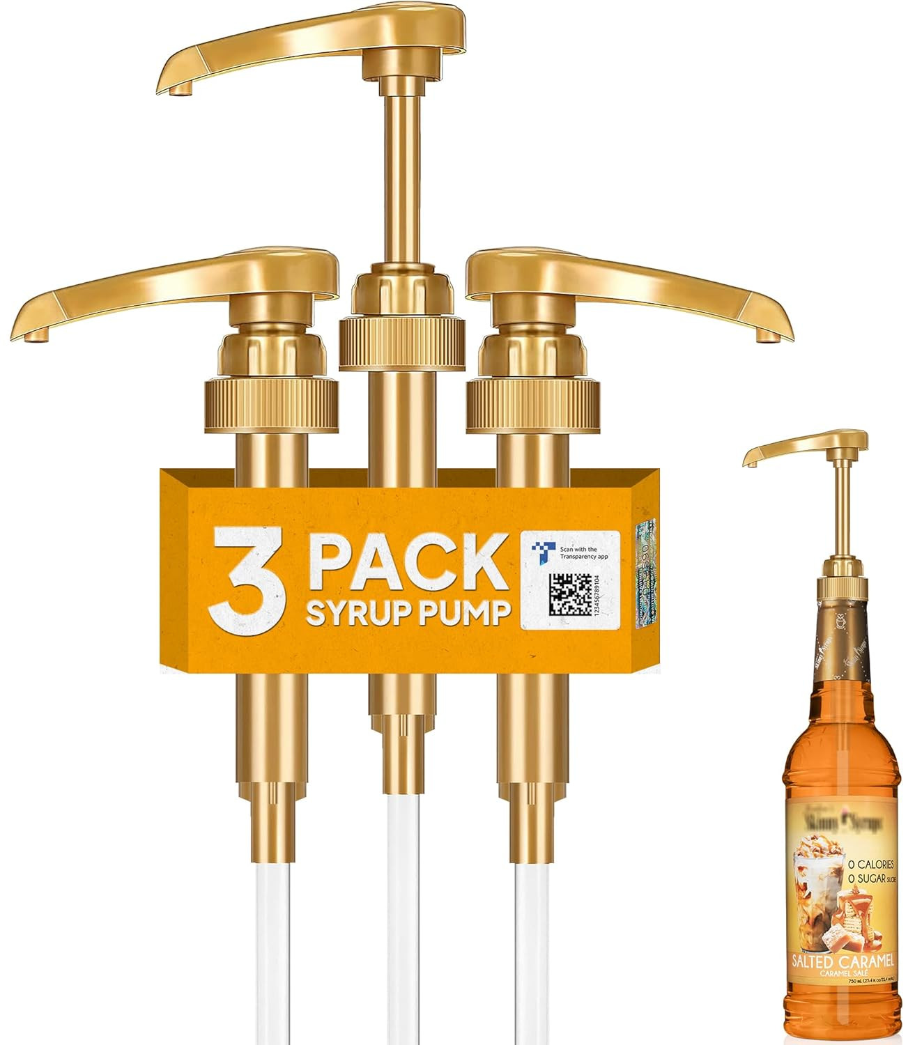 3-Pack Coffee Syrup Pump, Fits 750ml Bottle