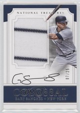 2017 National Treasures Colossal Material Signatures 7/25 Gary Sanchez Auto 2x6