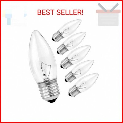 60W Incandescent Torpedo Tip Chandelier - 60W Equivalent Medium E26 Candelabra,