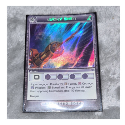Chaotic Lucky Shot Attack Card Foil Holo English Cost 4 Chaotic TCG 108/232