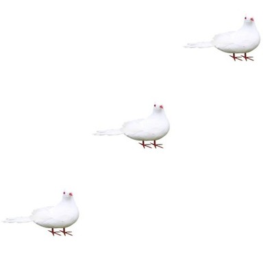  3 stücke große künstliche Taube Federvögel Frieden Tauben Foto Requisiten für