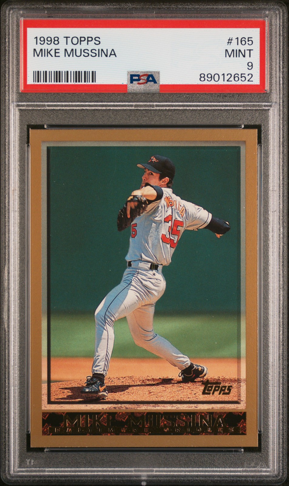 1998 TOPPS #165 MIKE MUSSINA PSA 9