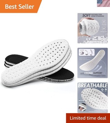 3 Pairs Shock Absorption Flexible Replacement Insoles PU Elastic Inserts - Re...