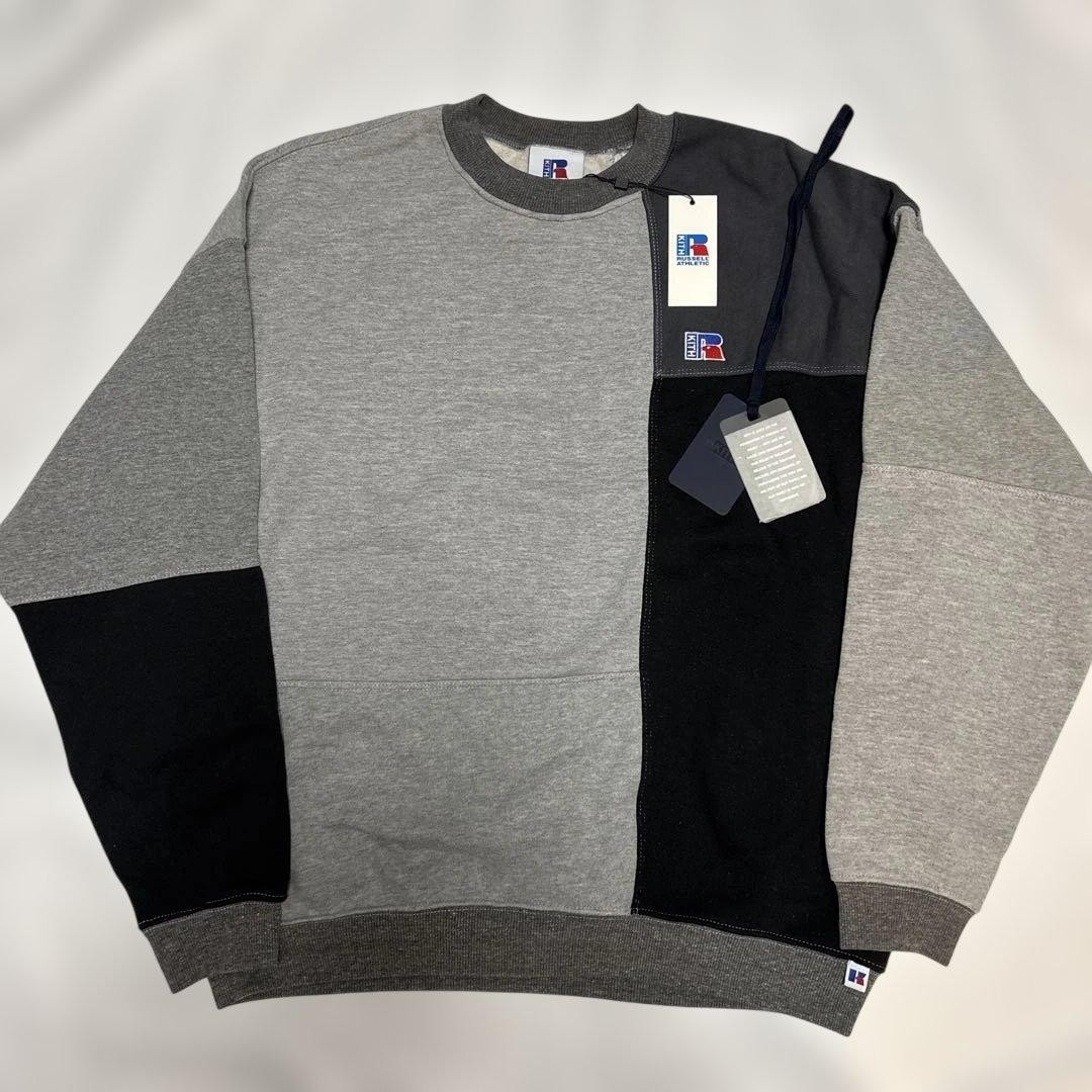 KITH Russell Athletic Patchwork Sweatshirt M Hood… - image 1