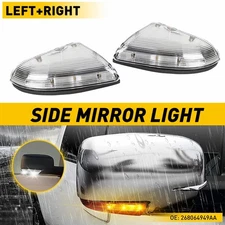 2PC Clear LED Side Mirror Lights Turn Signal For Dodge 1500 Ram 2500 Amber White