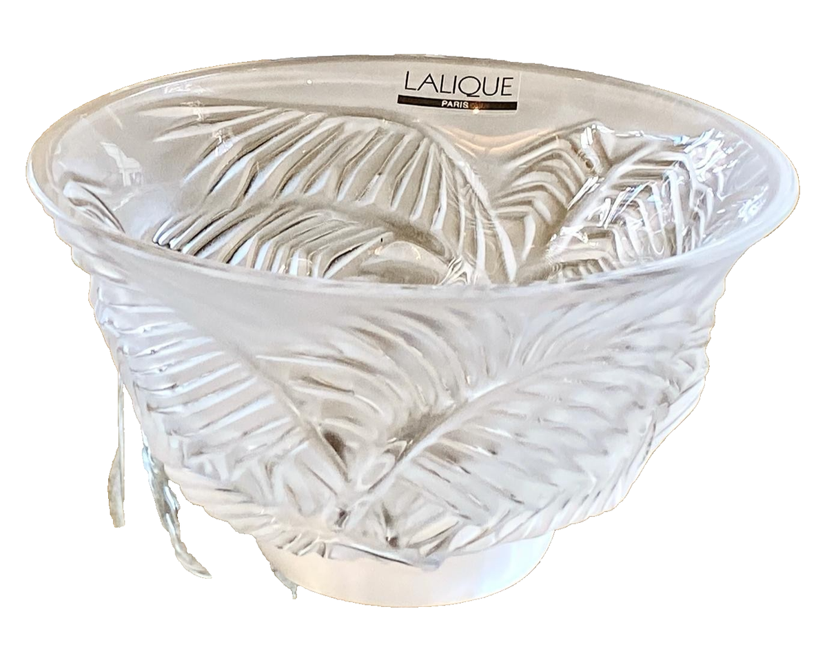 Rare Signed Lalique Coupe Kelapa Moyen Modele Crystal Bowl