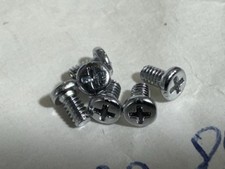 6x Rollei Camera Chrome Plated Trim Screw 1.6mm X 3.7mm 017202.84.0 Philips Nos