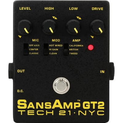 Tech 21 SansAmp GT2 Tube Amp Emulator Pedal