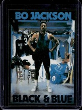 1989 Costacos Brothers Bo Jackson Black & Blue Poster Card Raiders Royals