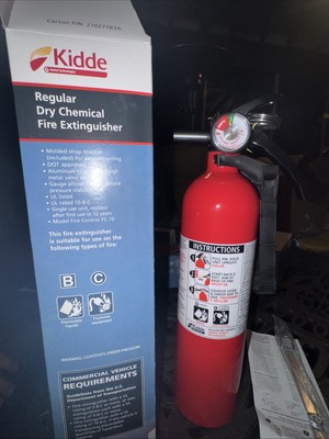 ⭐︎k⭐︎ Kidde 5 lb Dry Chemical Fire Extinguisher, 195 PSI, 12' Range