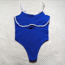 Colsie Contrast Trim Keyhole Thong Bodysuit Size Large NWT