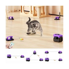 AsFrost Upgraded Interactive Cat Toy for Indoor Cats, Auto/Manual Control DIY...
