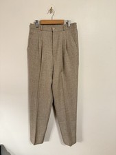 Vintage Dress Pants Womens 1970s Tan Tweed Made In USA