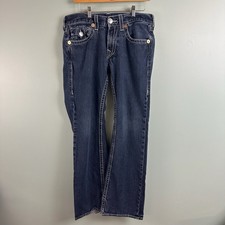 Vintage Y2K True Religion Billy Dark Wash Bootcut Denim Jeans Size 32 USA MAde