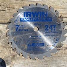 IRWIN Classic Series 7-1/4 in 24T Carbide Circular Saw Blade for Wood